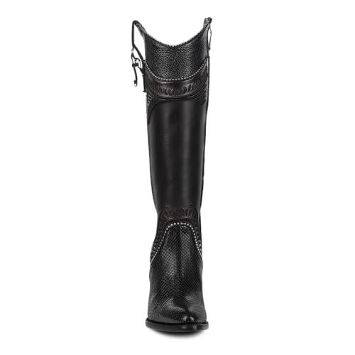 Cuadra Women's Western Knee High Boots, Python and Leather3