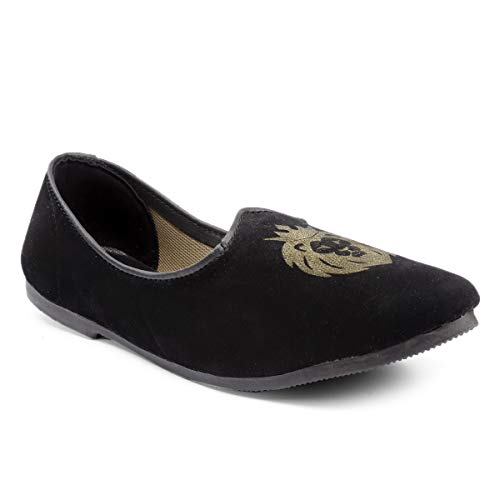 Image of YUVRATO BAXI Men's Suede Material Fashionable Casual Punjabi Jutti, Nagra and Mojari