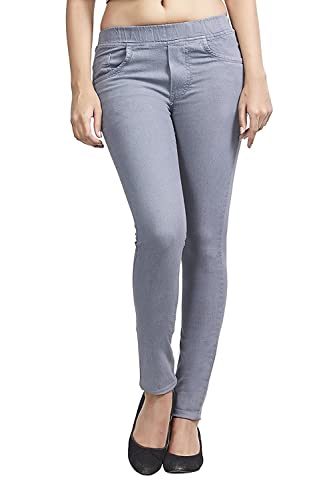 Image of ADBUCKS Women's Slim Fit Mid Rise Jeggings -, Skinny, Wide Leg Jean, Elasticated