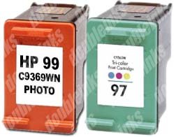 Combo Pack Remanufactured HP 99/97 C9369WN/C9363WN (1 PHT+1 CLR)