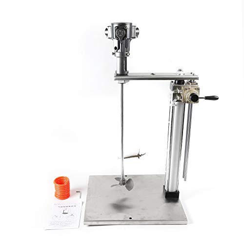 Xlsdlvcnxz 5 Gallon Pneumatic Paint Mixer Lifting Paint Mixer Stainless Steel Blades Spark-Free for Industrial Coatings