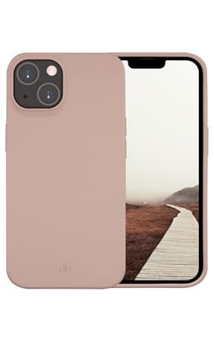 Coque silicone iPhone 14 antichoc dbramante1928 rose évite les casses