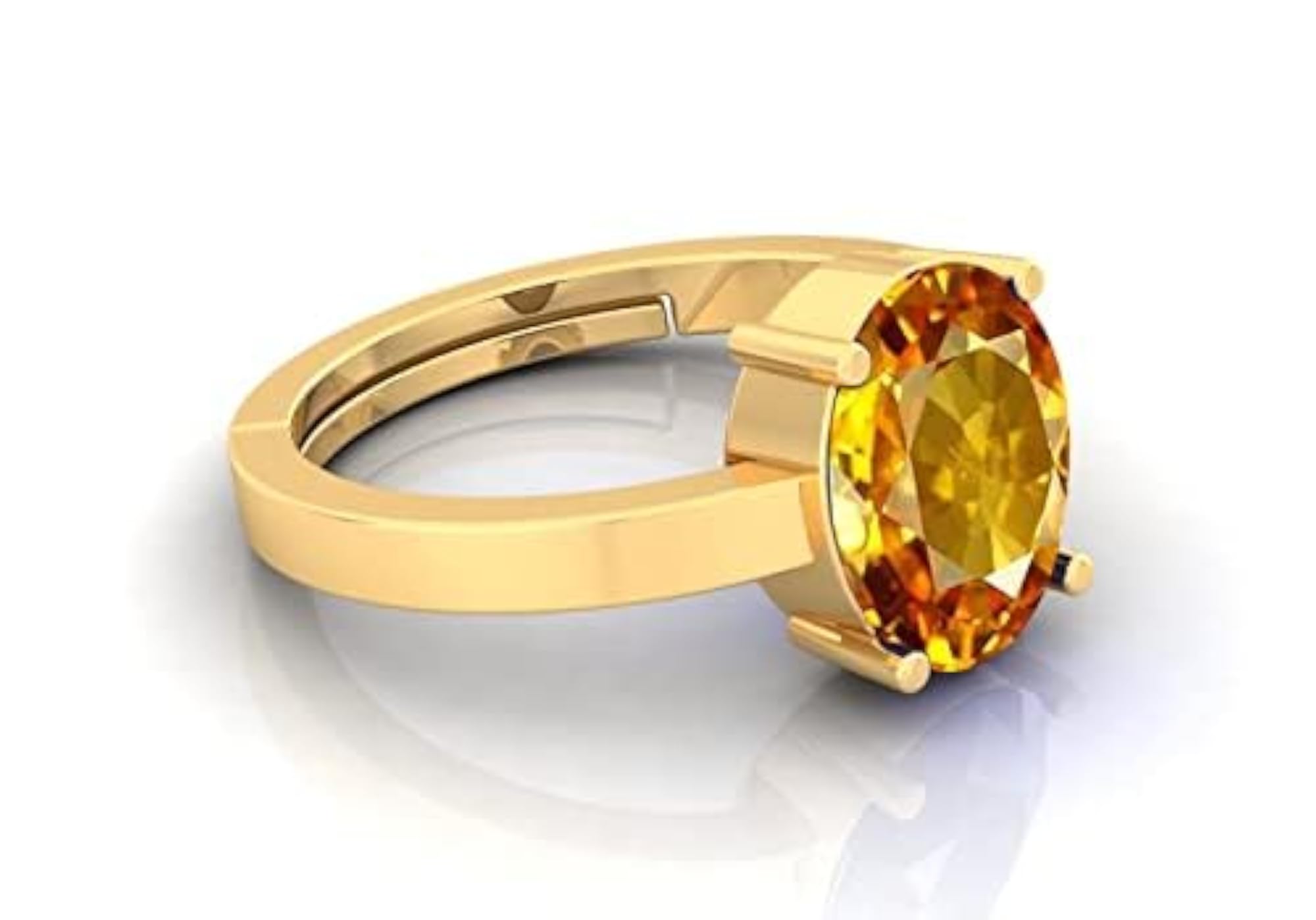 9.25 Ratti Yellow Sapphire Adjustable Ring, Unisex Certified
