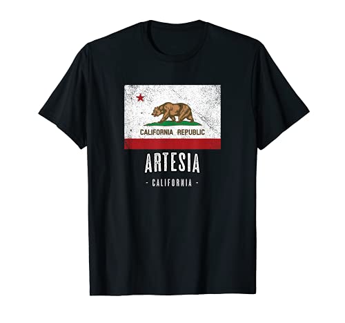 Photo de ARTESIA California | Ville CA USA, Californie Drapeau - T-Shirt