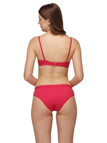 Image of Women's Pack of 1 Full Comfortable Cotton Blend Chami Bra Panty Set - GPZ MAHIRA Set