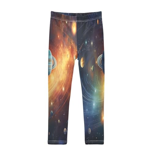 Toddler Girls Leggings Printed Yoga Pants Leggings Starry Sky Planet for Kids