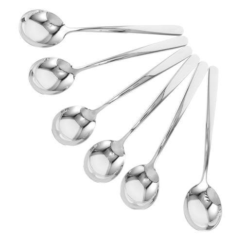 8 Piezas Cucharas de Sopa Inoxidable Redonda y Versátiles para Yogur para Uso Cocina y Restaurantes