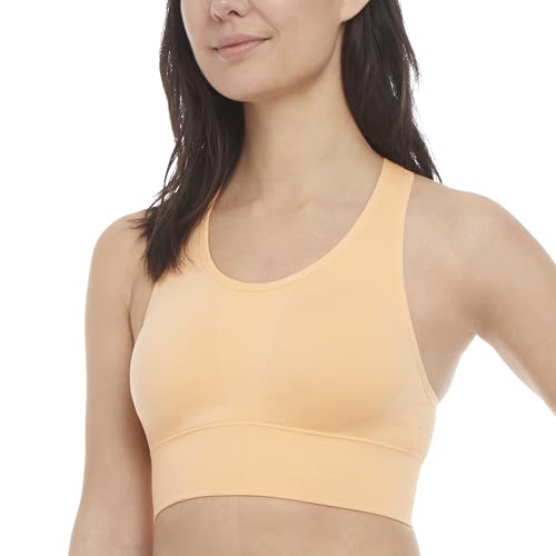 Jockey Women's 2 Pack Seamless Long Line Sports Bra, Black/Coral, Small - image 3