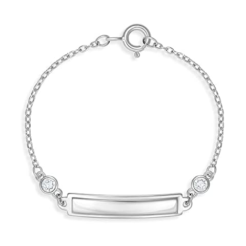 In Season Jewelry 925 Sterling Silver Baby Girl ID Bracelet Cover