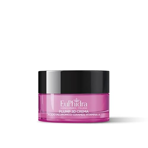 Euphidra Crema Viso Plump 3D Con Acido Ialuronico- Ceramidi- Vitamina A Rigenera e Tonifica