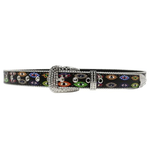Ceinture punk strass oeil résolvant le manque de style de vos jeans - 5
