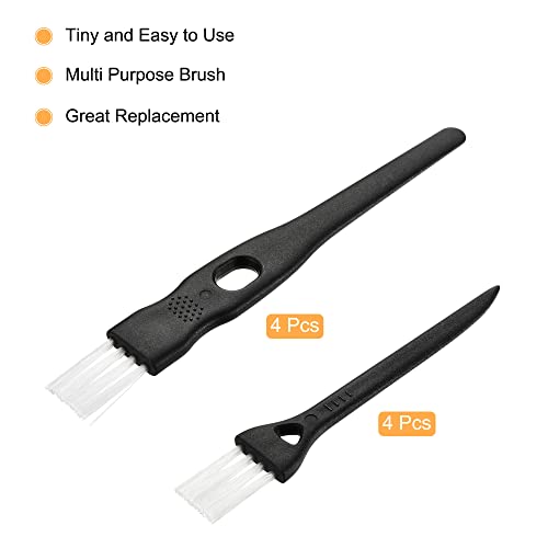 Image of MECCANIXITY Shaver Cleaning Brush Tools with White Nylon Bristles 2 Sizes for Keyboard, Window Track, Vent Outlet, Home, Office, 8 Pack