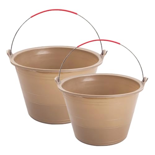 KITANDOVE 2 Secchi Grigi Per Miscelazione Del Cemento Da Costruzione Robusti E Facili Da Trasportare Per I Costruttori