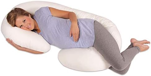 Leachco Snoogle Pregnancy/Maternity Total Body Pillow, Ivory (Renewed)