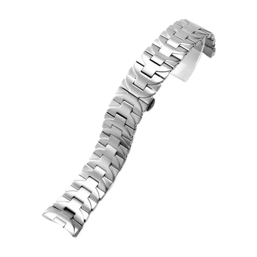 PNESHGTT 24mm Compatible With Panerai Luminor Series Pam441 111 Arc Interface Men Watch Strap Solid Stainless Steel Black Accessories(Steel)