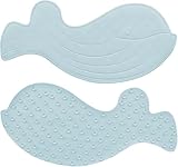 Juego de 2 alfombrillas antideslizantes para bañera, 100% libre de BPA, 75 x 35 cm, alfombrilla antideslizante para bañera, alfombrilla de ducha, lavable a máquina, resistente al moho, alfombrilla de