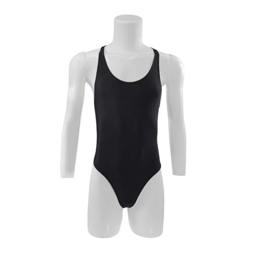 JEERLEEP Mens Sleeveless Shapewear Mankini Leotard Bodysuit Singlet Bottom Buckle Brief Underwear2