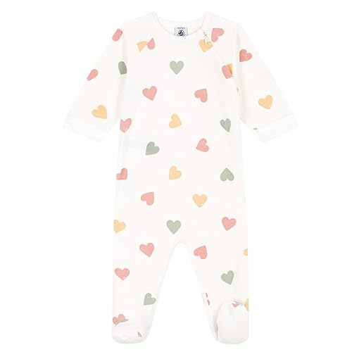A0887 Pigiama dormi bene con cerniera - Bimbi 0-24 18 mesi unisex bianco
