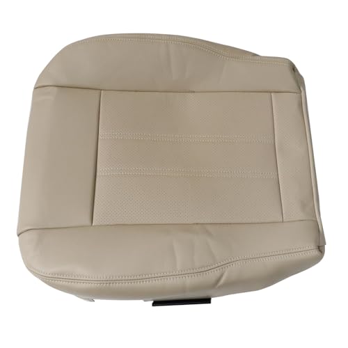 NLQR Front Driver or Passenger Side Bottom Replacement Perforated Seat Cover Microfiber Leather Medium Tan Compatible with Chrysler Town & Country 2011-2016 fit for Dodge Grand Caravan 2008-2020
