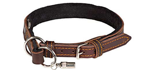 Akah Reflektierendes Hunde-Halsband – Leuchtend Gelb/rot Mit Reflektierendem Streifen, 35 Cm Halsweite