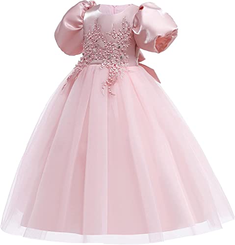 Vestidos de florista para casamento vestidos de princesa para meninas manga 1/4 vestido de festa par