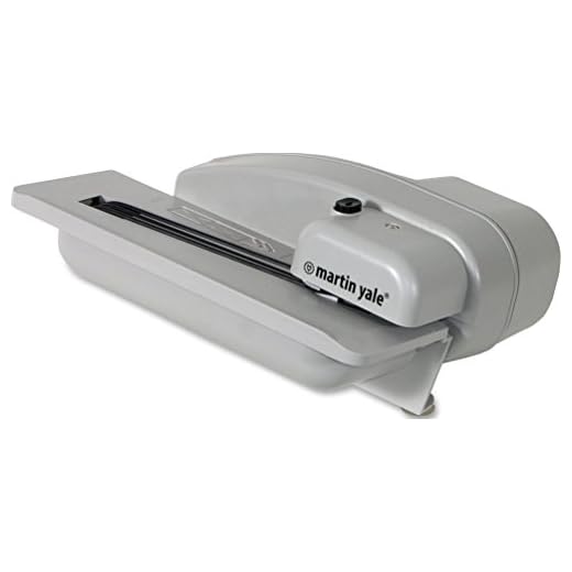 Martin Yale 1628 Desktop Letter Opener, Operates at a speed of up to 3,000 envelopes per hour, 10,000 capacity, 3/32" cutting width of envelopes