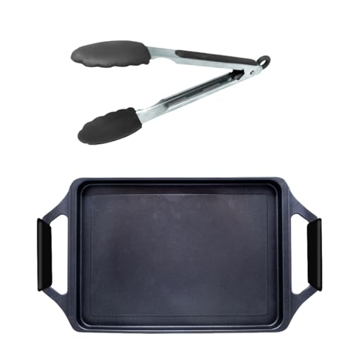 Nerthus FIH 1667 plancha cocina con pinzas inducción gas vitro cocinar carne verduras fácil manejo