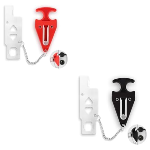 EMDMAK Portable Door Lock, Home Security, Hotel Door Locks for Travelers Security, Locked from Inside, Apartment Home Security Device Travel Essentials Cover