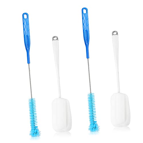 NOLITOY Safe Material Cup Bottle Brush Kit Mini Sponge Brush for Cleaning Brush Kettle Cleaner Brush Cup Wash Brush