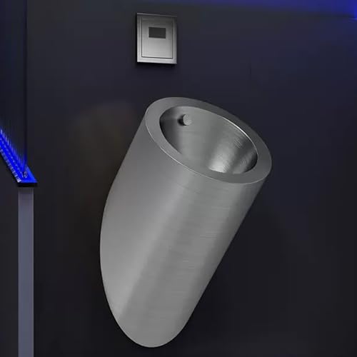 304ステンレススチール製センサー付き小便器、壁掛け式男性用トイレ、自動洗浄システム付き業務用丸型小便器