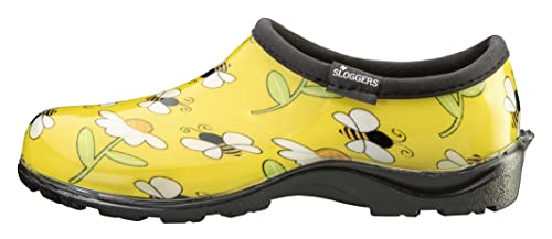 Sloggers Waterproof Garden Shoe For Women – Outdoor Slip On Rain And Garden Clogs With Premium Comfort Insole, (Bee Yellow), (Size 11) #TOP2