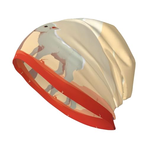 Materiale del prodotto: questo cappello lavorato a maglia alla moda con motivo di pecora HHGFASD è realizzato in tessuto spandex di poliestere, morbido e caldo. Si adatta bene alla pelle, mantenendoti caldo e confortevole anche nelle giornate invernali più fredde.