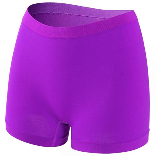 Calzoncillos Tipo bóxer elásticos y de sin para Mujer Fajas Moldeadoras Enteras Leguins Mujer Verano (Purple, L)