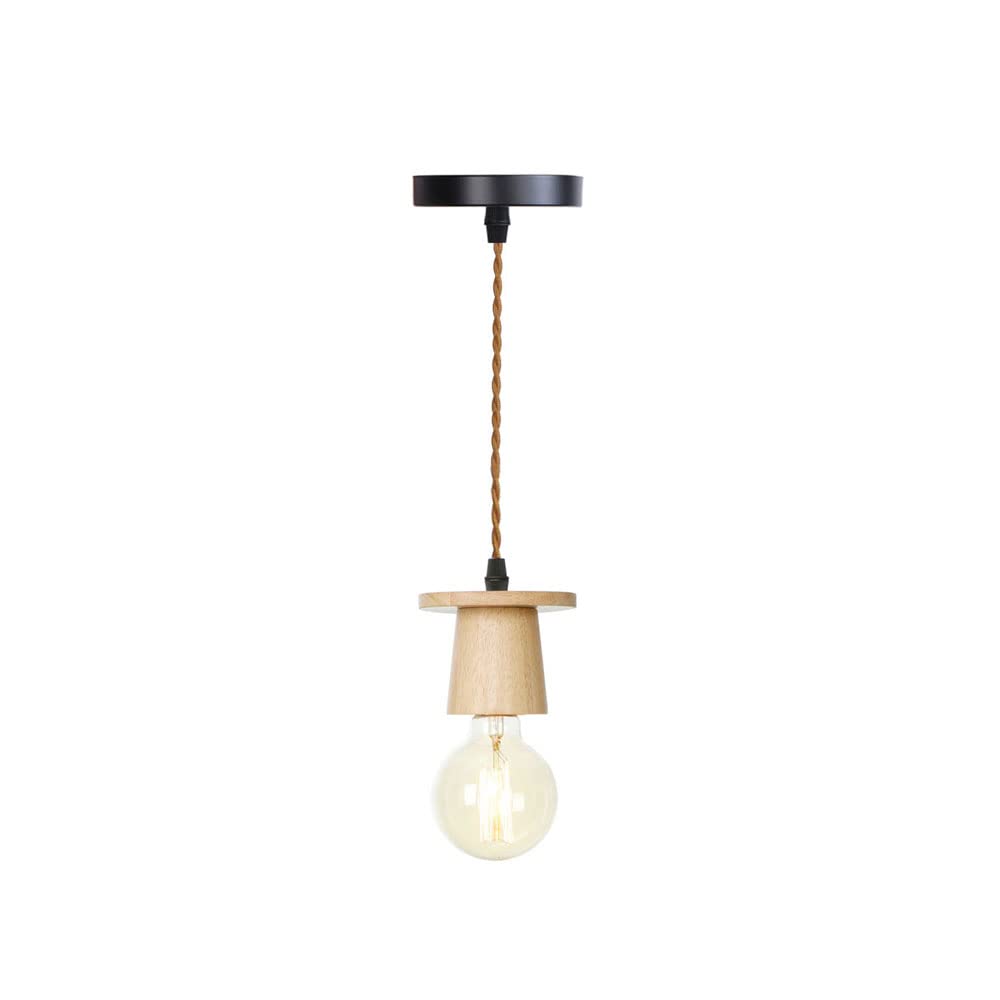 Luminaire de plafond suspendu en bois à hauteur réglable LED C