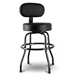 EASTROCK Guitar Stool with Backrest – Guitar Stools for Adults, Guitar Chairs with Padded Cushion and Footrest, Suitable for Acoustic, Electric & Bass Guitars