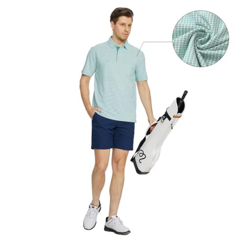 Camisetas Polo para Hombre M MAELREG, de Manga Corta, Secado Rápido, Jacquard, con Tecnología Antitranspirante, para Golf y Uso Casual miniatura 3