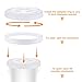 4 Pieces 5 Gallon Leak-Proof Bucket Lid Food Grade Plastic Storage Buckets Screw Seal Lids Screw Pail Lid Pet Food Storage Chicken Feeders Paint Storage Compatible with Gamma,White