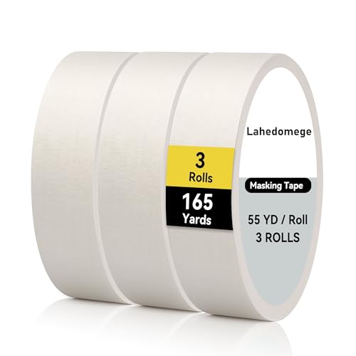 3 Roll White Painters Masking Tape for Painting