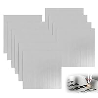 10 Stück 304 Edelstahlblech 0,5mm, 15cm x 15cm Edelstahlplatten Quadratische Metallblech zum Basteln Edelstahlplatte für DIY Reparaturen Schneiden Bohren Schweißen Gravieren
