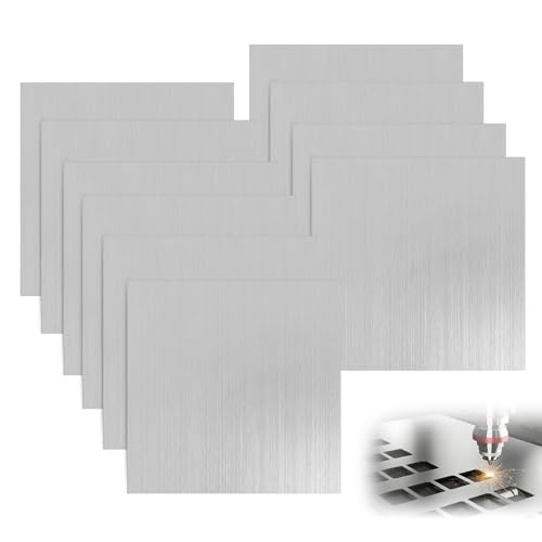 10 Stück 304 Edelstahlblech 0,5mm, 15cm x 15cm Edelstahlplatten Quadratische Metallblech zum Basteln Edelstahlplatte für DIY Reparaturen Schneiden Bohren Schweißen Gravieren 10 Stück 304 Edelstahlblech 0,5mm, 15cm x 15cm Edelstahlplatten Quadratische Metallblech zum Basteln Edelstahlplatte für DIY Reparaturen Schneiden Bohren Schweißen Gravieren