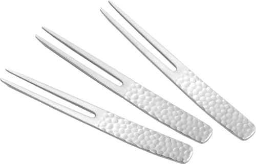 ヨシカワ かんざしピック 菓子切り 3本組 ステンレス フォーク 全長9cm 黒文字 燕三条 日本製 3072086