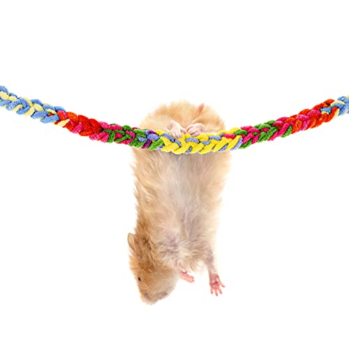 Jiebor 6Pcs Sugar Glider Toys Cage Accessories Hanging Climbing Rope For Rat Ferret Hamster Parrot Small Birds Animal #TOP6