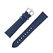Price comparison product image Hirsch Toronto Fine-Grained Leather Watch Strap in Blue (18mm M, Silver Buckle)