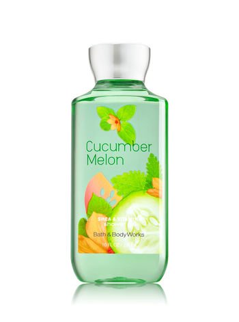 Bath & Body Works - Signature Collection -Cucumber Melon - Body Lotion 8 Fl Oz - Shower Gel 10 Fl Oz & Shower Sponge Gift Set Men or Women