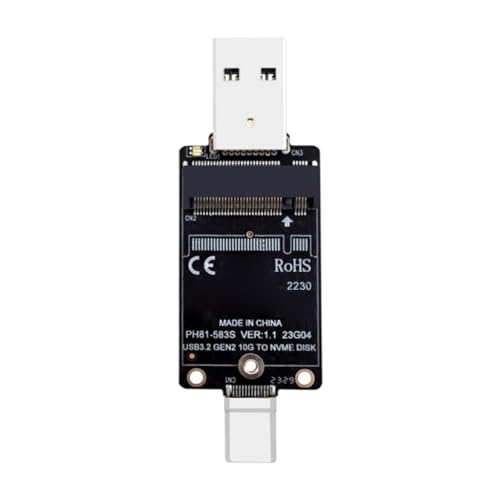 Caja adaptadora M.2 con USB A y USB C doble header miniatura 7