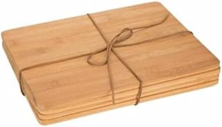 Set of 4 Luxury Wooden Bamboo Placemat Natural Touch Table Mat Bamboo Home Decor