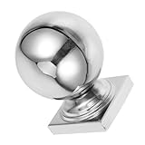 SEWACC Edelstahl Zaunpfostenkappe mit Quadratischer Basis Dekorative Hohle Kugel Wetterbeständig Stabiler Halt Leichter Schutz für Garten und Außenbereich Robustes Zaunzubehör