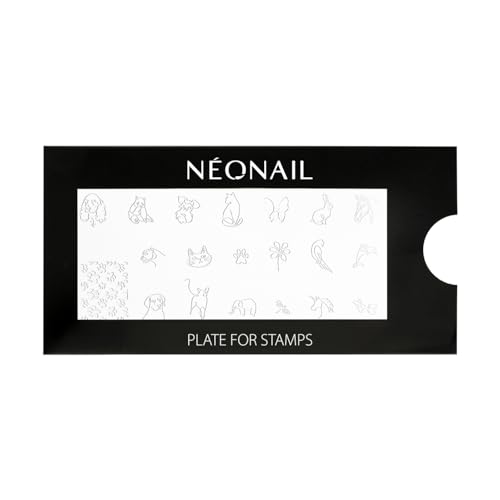 NEONAIL Stamping Plate 28 - Stamping Platte - Schablonen Platte - Nail Art - Nageldesign - Nagel Stempel Schablone - French Nails Schablone - Nagelkunst Stempel
