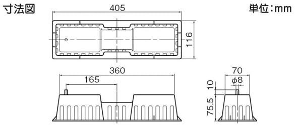 Amazon.co.jp: イナバ 樹脂製エアコン架台 【×2個入】 エアコン据付台