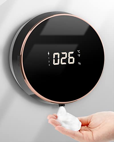 Sumille Automatic Soap Dispenser, 3 Level Adjustable Foaming Soap Dispenser 10oz/300ml Wall Mounted Rechargeable Hand Soap Dispenser, Touchless Hands Free Soap Dispenser for Bathroom and Kitchenâ€¦